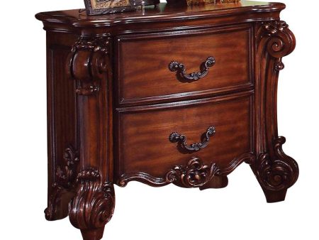 Acme Vendome Traditional Two Drawer Nightstand in Cherry 22003 CLOSEOUT Discount