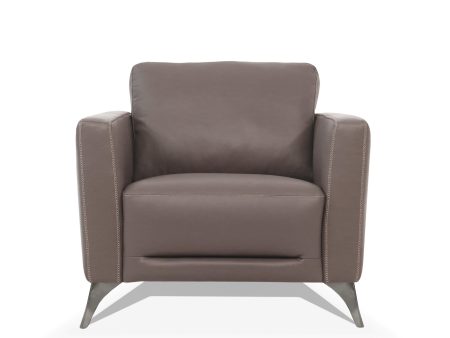 Malaga Taupe Leather Chair Online