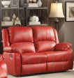 Acme Furniture Zuriel Motion Loveseat in Red 52151 Cheap