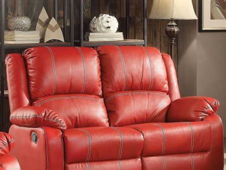 Acme Furniture Zuriel Motion Loveseat in Red 52151 Cheap