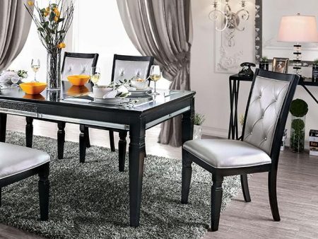 Alena Black Silver Dining Table on Sale