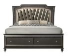 Acme Furniture Kaitlyn LED Headboard King Storage Bed in Metallic Gray 27277EK Online Sale