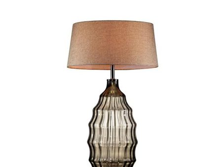 Elen Olive 28 H Olive Glass Table Lamp For Discount