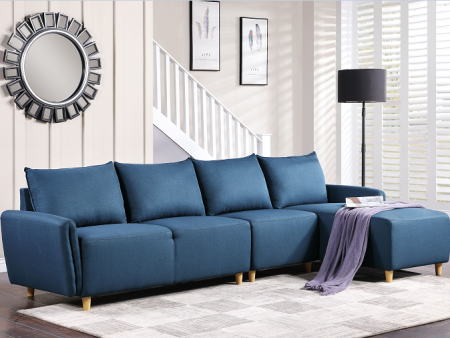 Marcin Gray Fabric Sectional Sofa For Sale