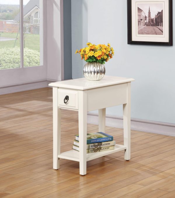 Jeana White Side Table For Cheap