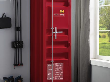 Cargo Red Wardrobe (Single Door) Discount