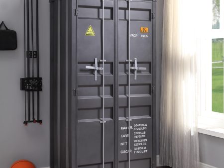 Cargo Gunmetal Wardrobe (Double Door) Cheap