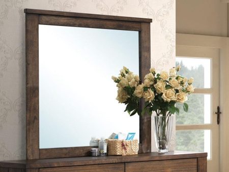 Acme Merrilee Landscape Mirror in Oak 21684 Cheap