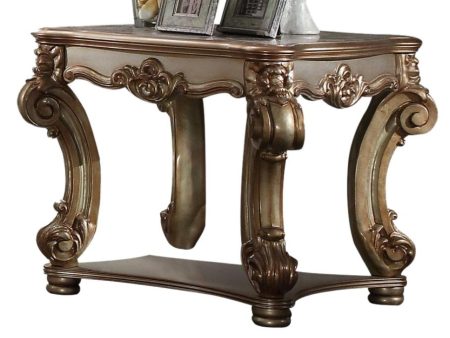 Acme Vendome End Table in Gold Patina 83121 For Sale