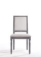 Leventis Cream Linen & Weathered Gray Side Chair Online Sale