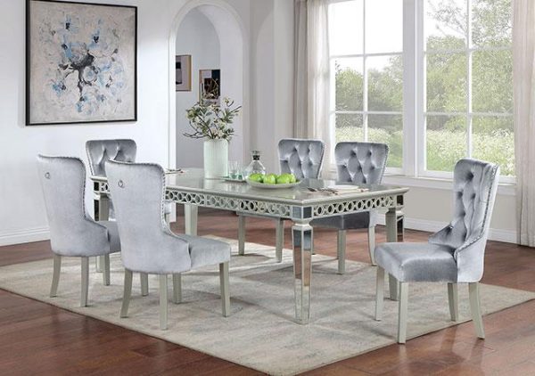 ADALIA Dining Table, Silver Cheap