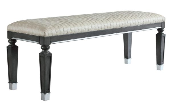 Acme Furniture House Beatrice Bench in Light Gray 28817 Online