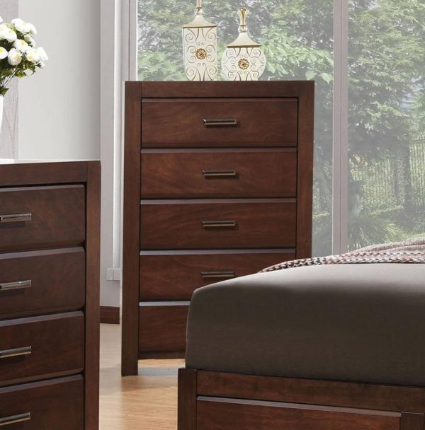 Acme Oberreit 5 Drawer Chest in Walnut 25796 Supply