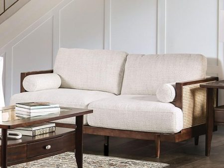 ALESUND Loveseat, Beige Walnut Online Sale