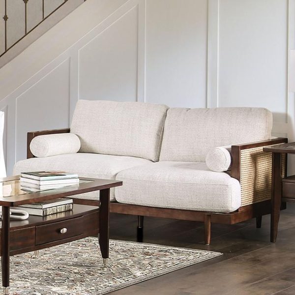 ALESUND Loveseat, Beige Walnut Online Sale