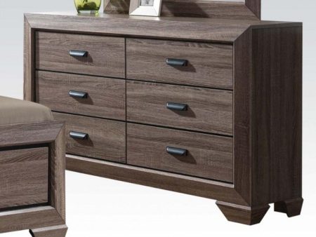 Acme Lyndon Drawer Dresser in Weathered Gray Grain 26025 Sale