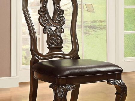 Bellagio Brown Cherry Wooden Side Chair (2 CTN) Fashion