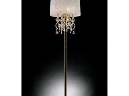 Deborah Gold 63 H Gold Floor Lamp Online now