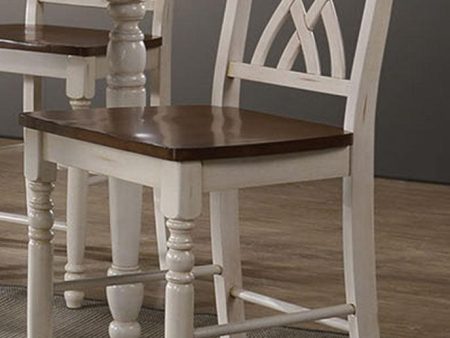 Acme Furniture Dylan Counter Chair in Buttermilk and Oak (Set of 2) 70432 Cheap