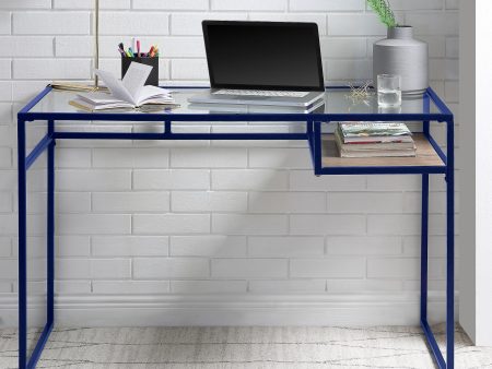 Yasin Blue & Glass Desk Supply