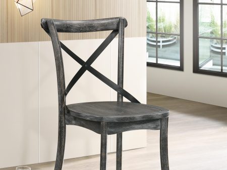 Kendric Rustic Gray Side Chair For Cheap