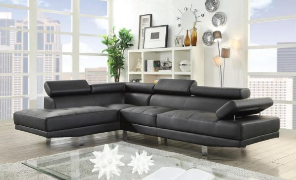 Acme Furniture Connor Sectional Sofa Set in Black 52650 Online Sale