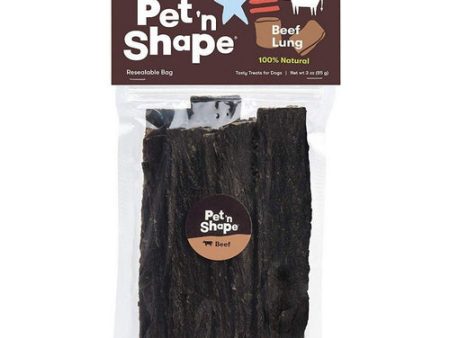 Natural Beef Lung Strips Dog Treats 3 oz by Pet  n Shape Supply