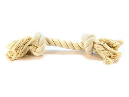 Flossy Chews Rope Bone - White Large (14  Long) by Mammoth Pet Products Online